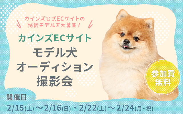 カインズECサイトモデル犬オーディション撮影会